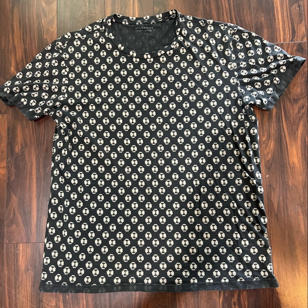 Allsaints Medium Light Weight Pattern Graphic T S… - image 1